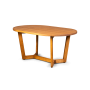 стол обеденный oval 160х100х76 коричневый деревянный из ольхи