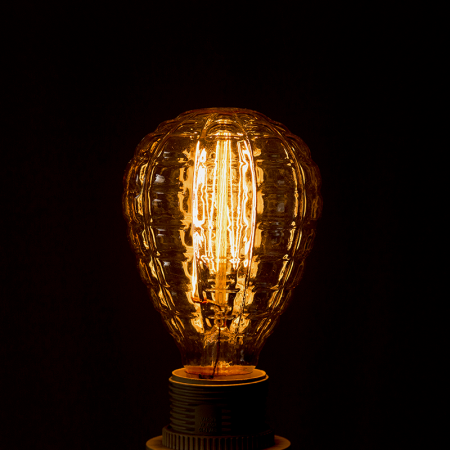 лампа эдисона е27 st85/135-tt6 40вт amber