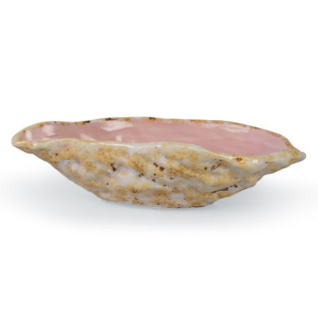 блюдо oyster бежевое 17х9, керамика ручной работы
