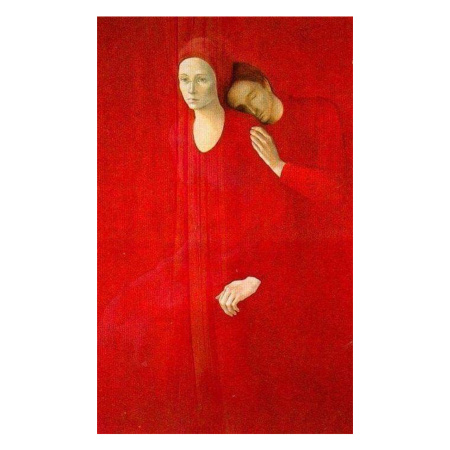 картина "red"  86х130 печать на холсте