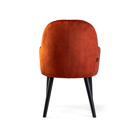 полукресло humble wood с подлокотниками терракотовое, обивка из ткани