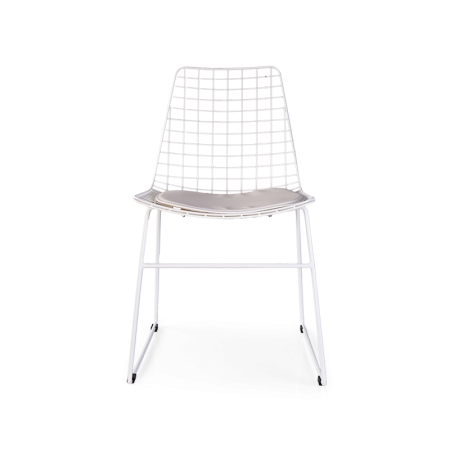 стул bertoia 47х50х87 белый металлический