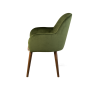 полукресло humble wood с подлокотниками зеленое, обивка из ткани велюр