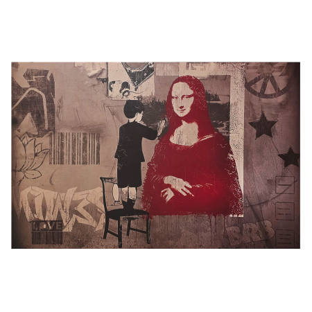 постер "mona lisa" 150х96 печать на холсте