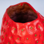 ваза настольная strawberry h36 красная, керамика ручной работы
