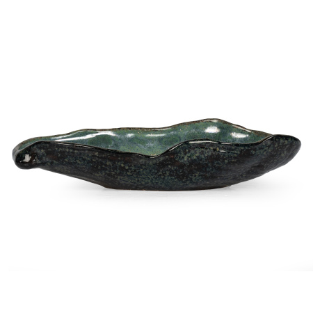 блюдо oyster shell big темно-бирюзовая, керамика ручной работы