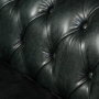 диван прямой chesterfield зеленый, обивка из экокожи